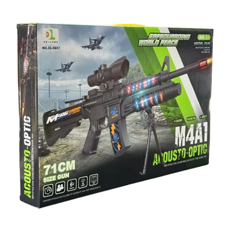 M4A1 Acousto-Optic Light-Up Automatic Toy Gun  , Battery Operated